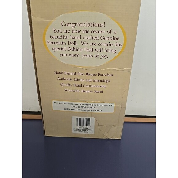 Jenny Faith Collection Genuine Fine Bisque Porcelain Doll Blue Eyes Red Hair - Picture 5 of 5